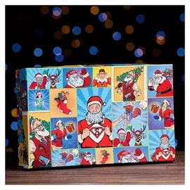 Подарочная коробка "Рop-art новогодний 1", 29 х 18 х 7 см