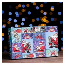Подарочная коробка "Рop-art новогодний 2", 26 х 16 х 6 см