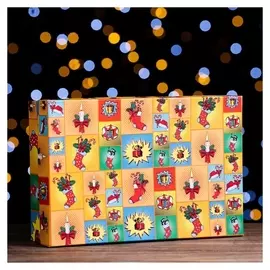 Подарочная коробка "Рop-art новогодний 2", 30 х 20 х 8 см