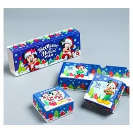 Подарочная коробка «С новым годом!», микки маус и друзья, 27,2 х 9,4 х 4,8 см