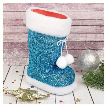 Подарочная упаковка «Сапожок», цвет голубой