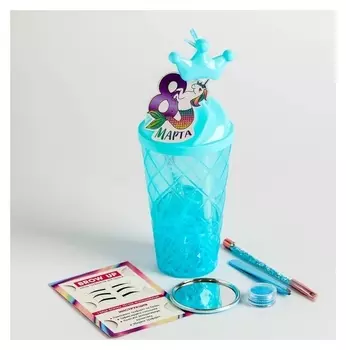 Подарочный набор для бровей в стакане «Единорог», 26 х 9 х 6 см