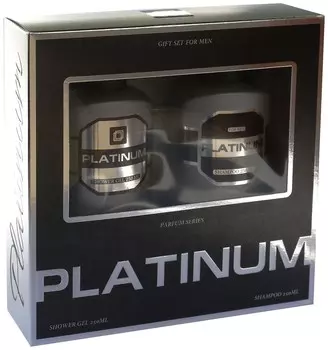 Подарочный набор для мужчин Шампунь + гель для душа Platinum