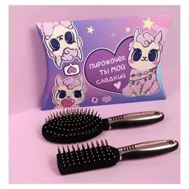 Подарочный набор «Ла-ла-лама», 2 предмета, цвет коричневый