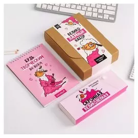 Подарочный набор скетчбук+пенал "Великоламный набор"