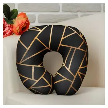 Подголовник-антистресс Золото на чёрном