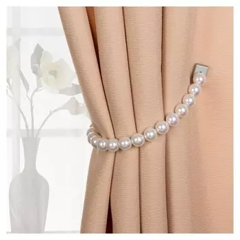 Подхват для штор «Бусы из жемчуга», D = 1,5 см, 30 см, цвет белый