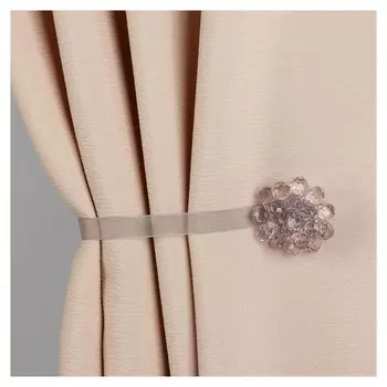 Подхват для штор «Гроздь», D = 4,5 см, цвет серый