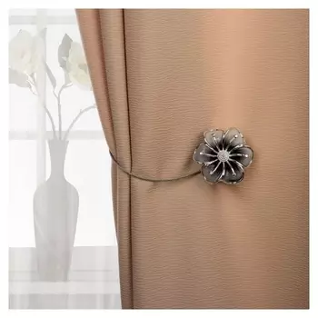 Подхват для штор «Лютик», D = 5,5 см, цвет серебряный