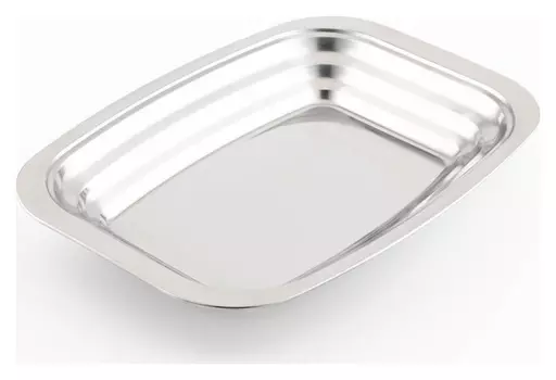 Поднос прямоугольный, 45×32×5 см, 430 сталь