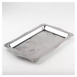 Поднос прямоугольный, 52×33×3 см, 430 сталь