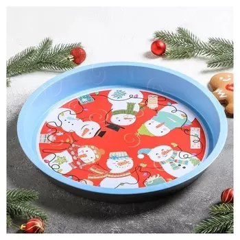 Поднос Рождество, D=34 см, H=4 см