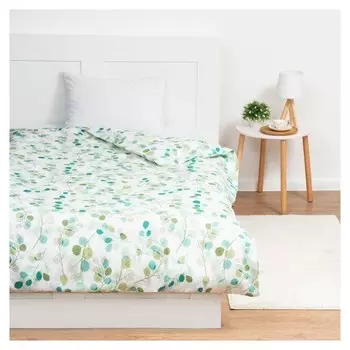 Пододеяльник 1,5 сп экономь и Я 147*210±3 "Эвкалипт" цв.зеленый100 гр/м2,100%хлопок,бязь