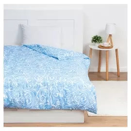 Пододеяльник 1,5 сп экономь и Я 147*210±3 "Танец ветра" цв.голубой, 100гр/м2,100%хлопок,бязь