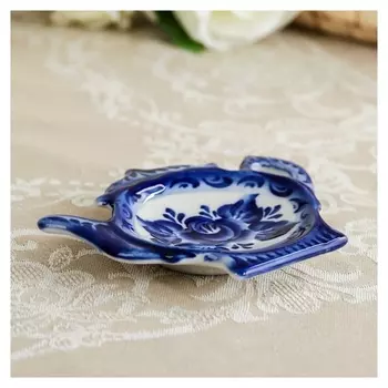 Подставка «Чайник», под чайный пакетик, 12×8×2 см, гжель