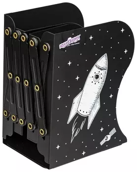 Подставка-держатель для книг и учебников юнландия "Space", раздвижная, металлическая, 237901