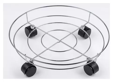 Подставка для цветов на колесиках 33×33×10 см