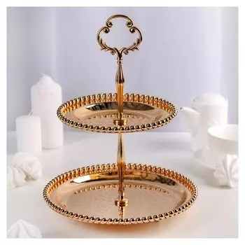 Подставка для десерта «Злата», 21×21см, 2 яруса