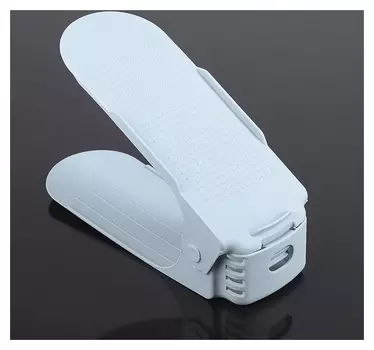 Подставка для хранения обуви регулируемая, 26×10×6 см цвет голубой