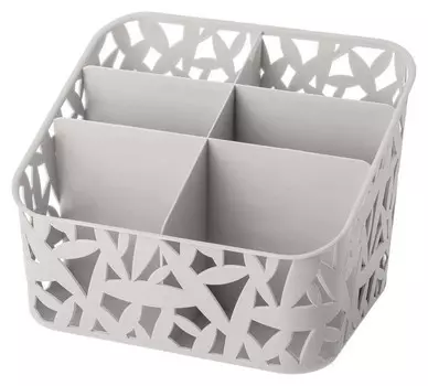 Подставка для канцелярских мелочей Econova, 6 отделений, серая