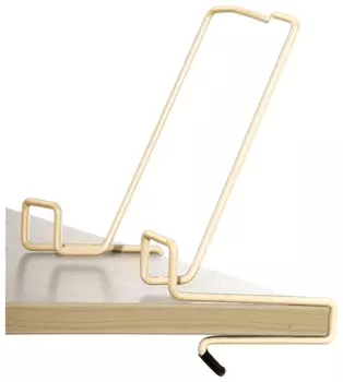 Подставка для книг дэми, металлическая, бежевая