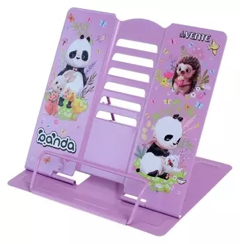 Подставка для книг металлическая Devente Panda, 200 х 190 мм, фиолетовая