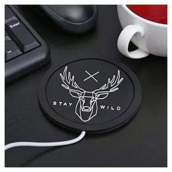 Подставка для кружки USB «Stay Wild», с подогревом, 10 × 10 см