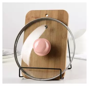 Подставка для крышек и разделочных досок 17×14×17 см, цвет чёрный