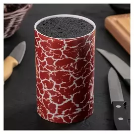 Подставка для ножей «Красный разлом», 14×9 см, с наполнителем