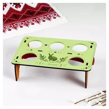 Подставка для яиц на 5 шт., 17,5х11,5х5 см, салатовый - дуб