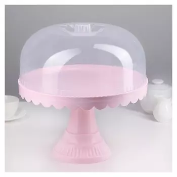 Подставка для торта и пирожных с крышкой 32,5×32,5×34 см