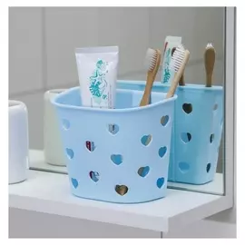 Подставка для ванных принадлежностей «Сердечко», 15×8,5×11,5 см