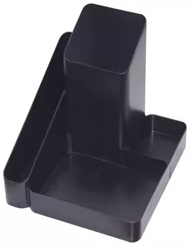 Подставка-органайзер стамм "Имидж", 115х122х111 мм, 4 отделения, черная, ор31