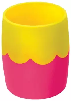 Подставка-органайзер стамм (Стакан для ручек), розово-желтая, непрозрачная, сн502