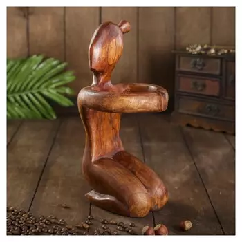 Подставка под бутылку дерево "Человек" 10х13х30 см