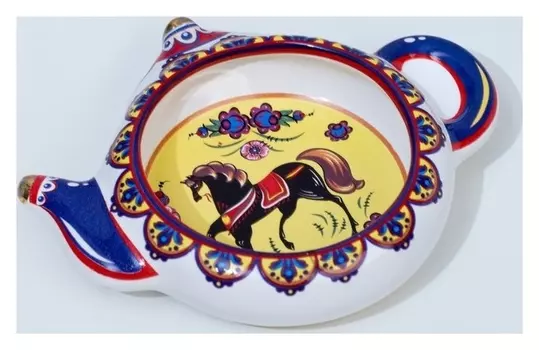 Подставка под чайный пакетик "Чайник с лошадью"