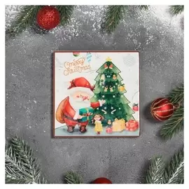 Подставка под горячее доляна «Новогоднее настроение», 10,8×10,8 см