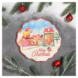 Подставка под горячее доляна «Зимний праздник», 18×17,4 см