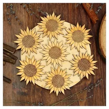 Подставка под горячее «Подсолнух», D=19 см, можжевельник