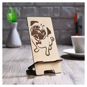 Подставка под телефон «Мопс»