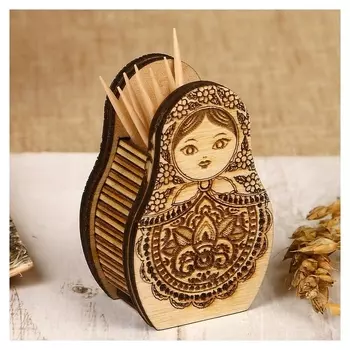 Подставка под зубочистки «Матрёшка», 4х6х3 см