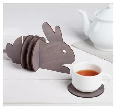 Подставки под горячее «Заяц», 4 шт.