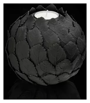 Подсвечник "Артишок" черный матовый