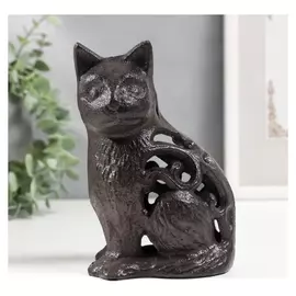Подсвечник чугун на 1 свечу "Котик" 14х10х8 см