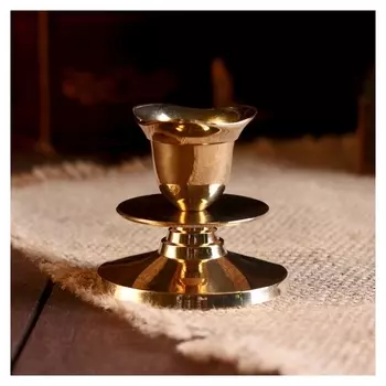 Подсвечник "Цветок" латунь 6х6х6 см