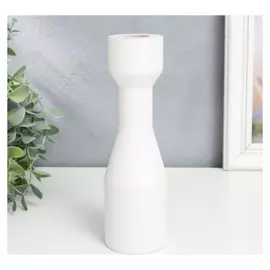 Подсвечник дерево "Геометрия. арктика" белый 18х5,5х5,5 см