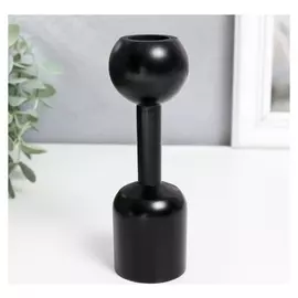 Подсвечник дерево "Геометрия" чёрный 13,5х4,2х4,2 см