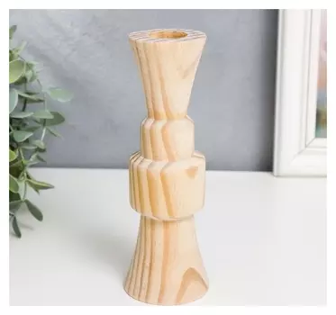 Подсвечник дерево "Мори" натуральный 16х5,5х5,5 см