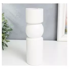 Подсвечник дерево "Норд" белый 17х5,5х5,5 см