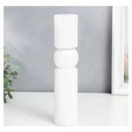 Подсвечник дерево "Норд" белый 24,5х5,5х5,5 см